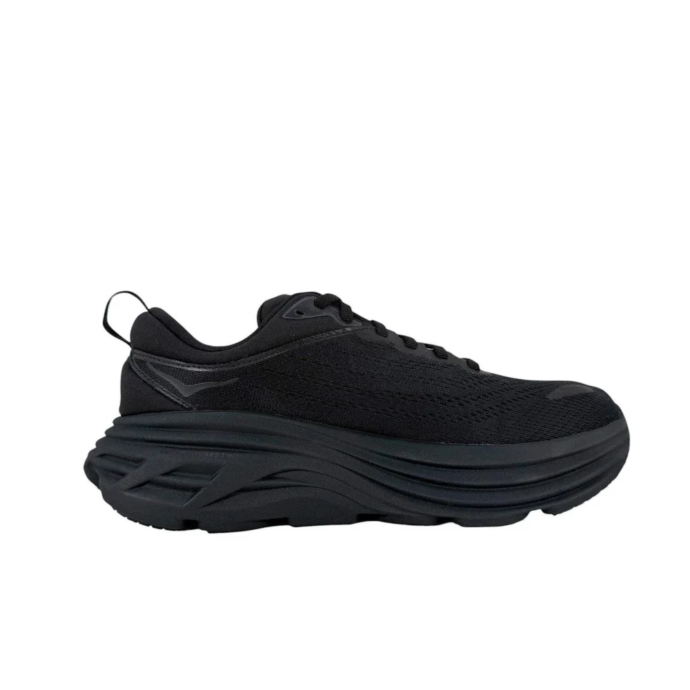 Hoka Bondi 8 Mens Running Shoes Size 7 D Black on Black 1123202-BBLC